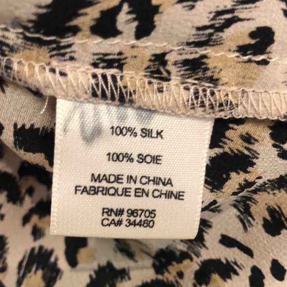 Rebecca Taylor Caramel Combo Long Sleeve Leopard Top - Picture 7 of 8